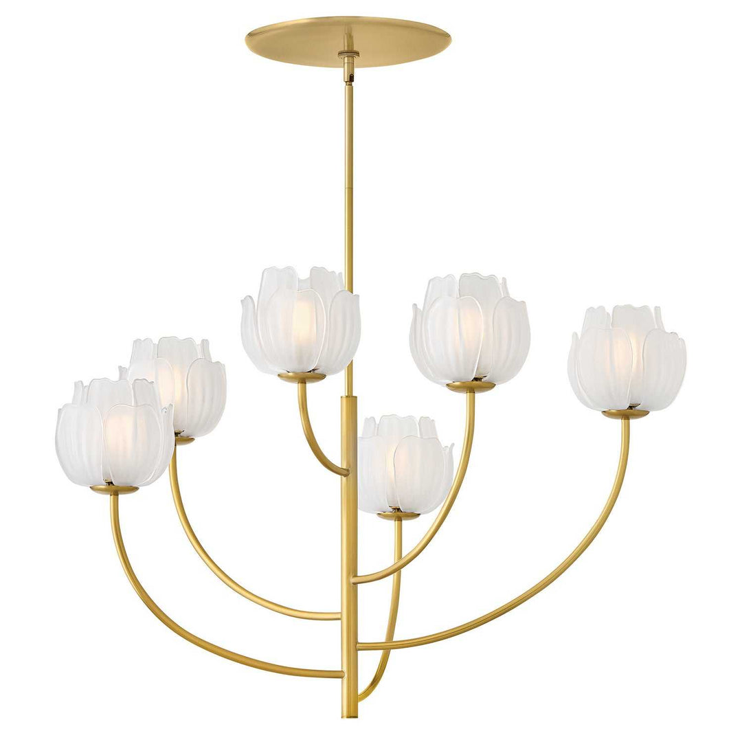 Fantine LED Chandelier in Unlacquered Brass Fredrick Ramond Canada