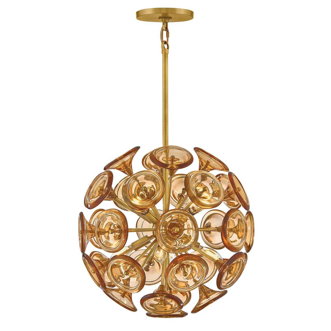 Maya LED Pendant in Unlacquered Brass Fredrick Ramond Canada