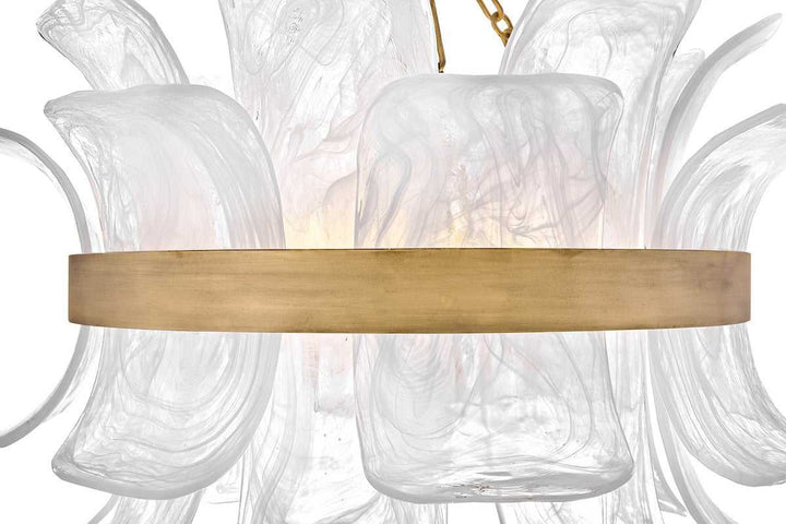 Fleur LED Chandelier in Burnished Gold Fredrick Ramond Canada