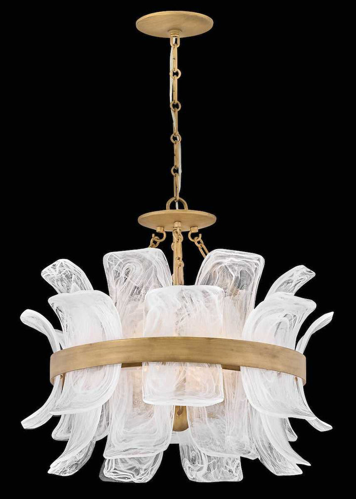 Fleur LED Chandelier in Burnished Gold Fredrick Ramond Canada