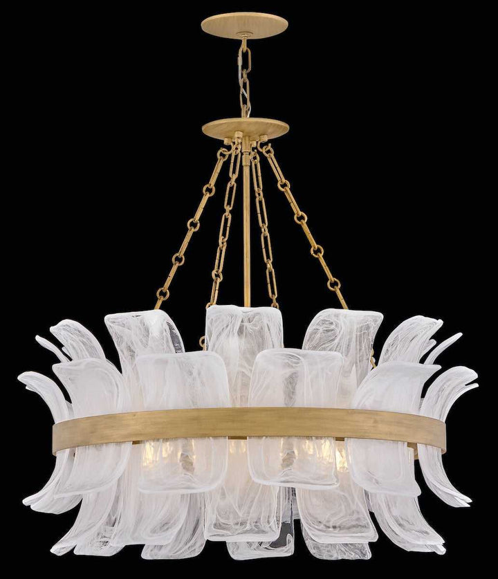 Fleur LED Chandelier in Burnished Gold Fredrick Ramond Canada