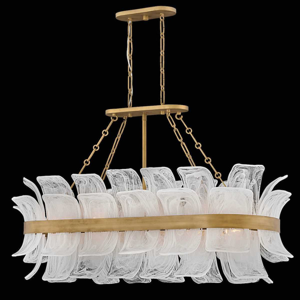 Fleur LED Linear Pendant in Burnished Gold Fredrick Ramond Canada