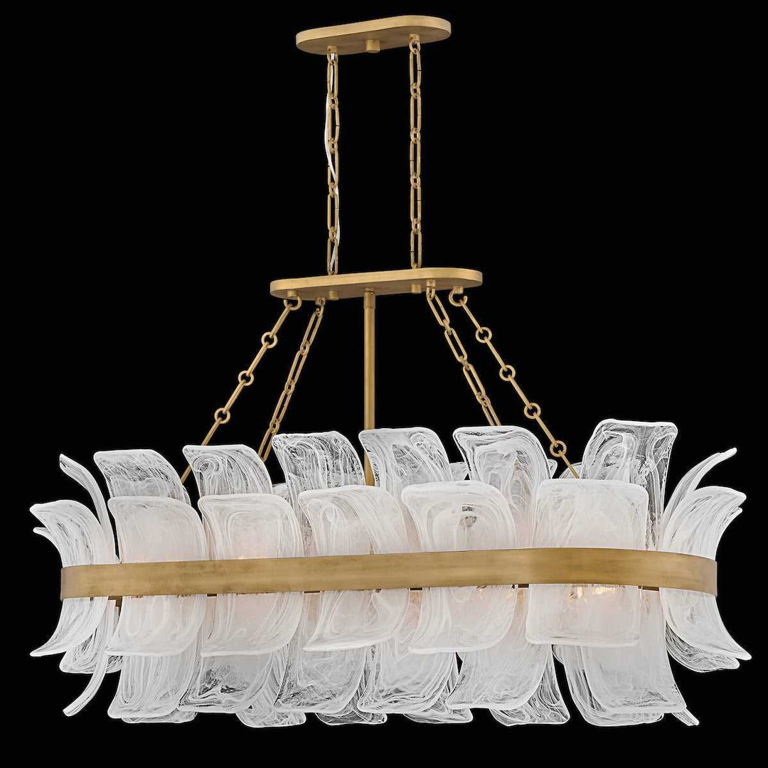 Fleur LED Linear Pendant in Burnished Gold Fredrick Ramond Canada