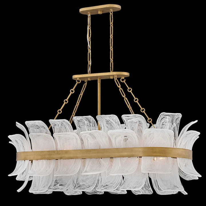 Fleur LED Linear Pendant in Burnished Gold Fredrick Ramond Canada