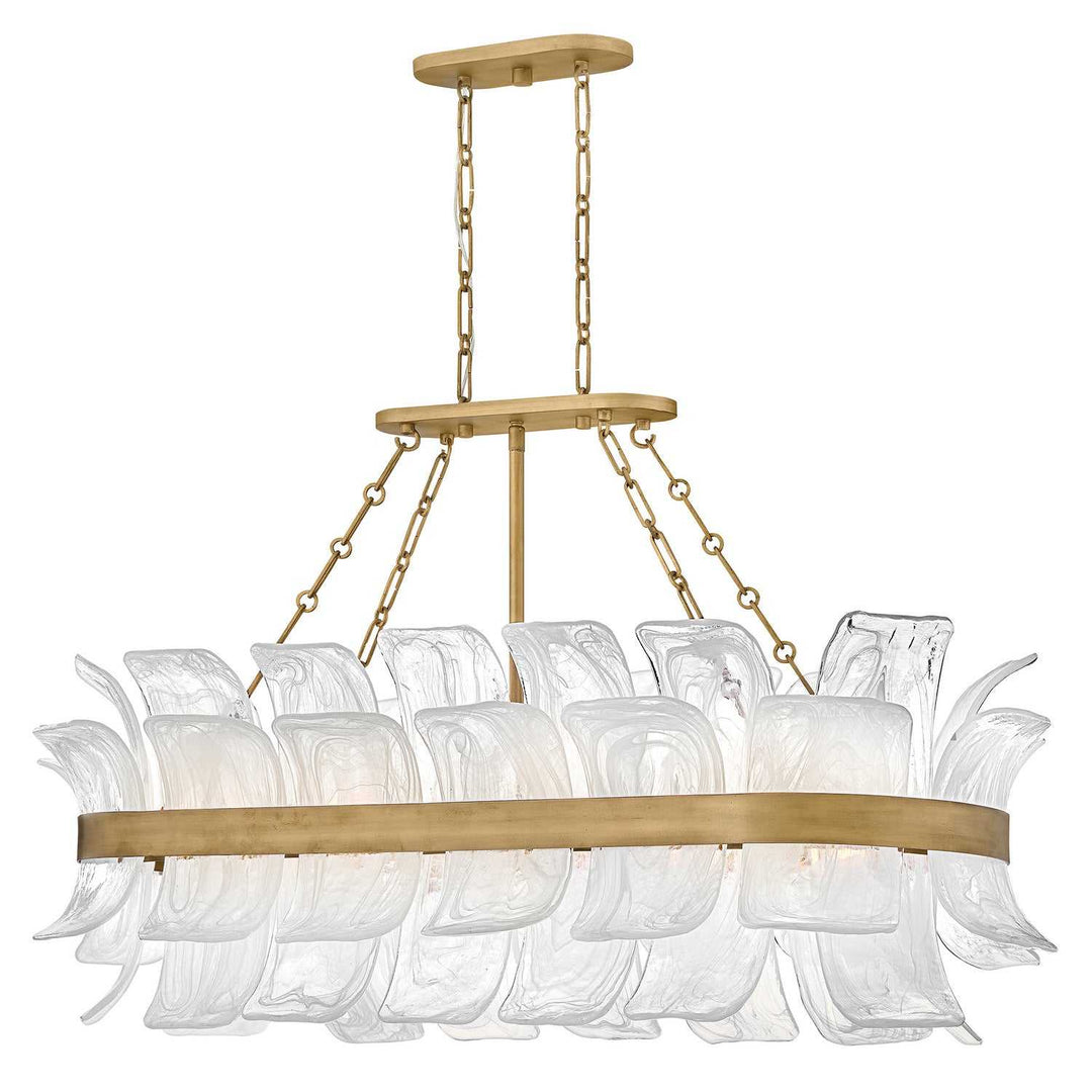 Fleur LED Linear Pendant in Burnished Gold Fredrick Ramond Canada