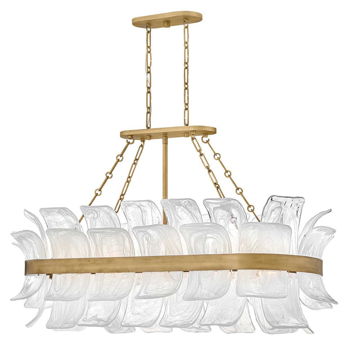 Fleur LED Linear Pendant in Burnished Gold Fredrick Ramond Canada