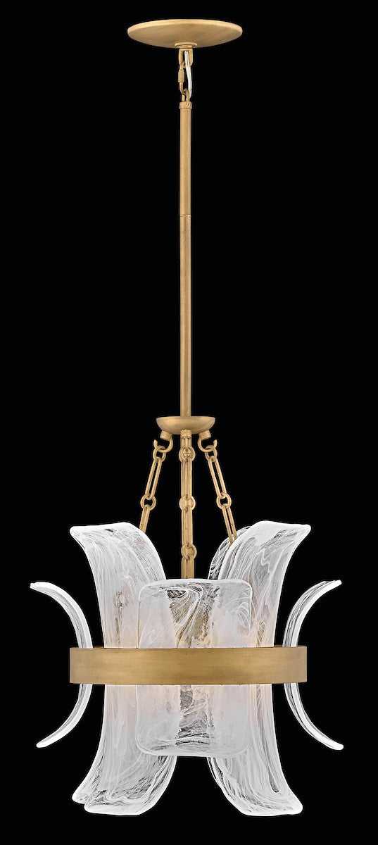 Fleur LED Pendant in Burnished Gold Fredrick Ramond Canada