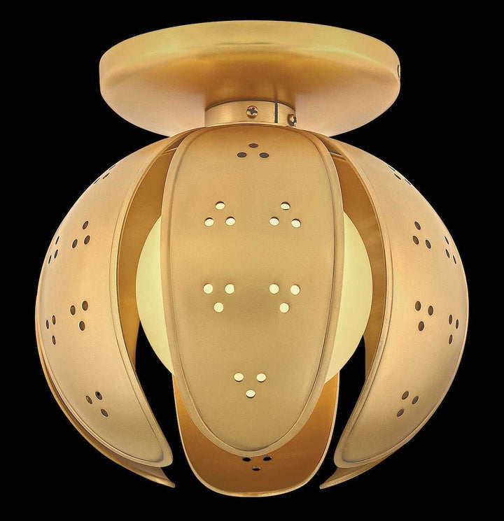 Anthos LED Semi Flush Mount in Unlacquered Brass Fredrick Ramond Canada