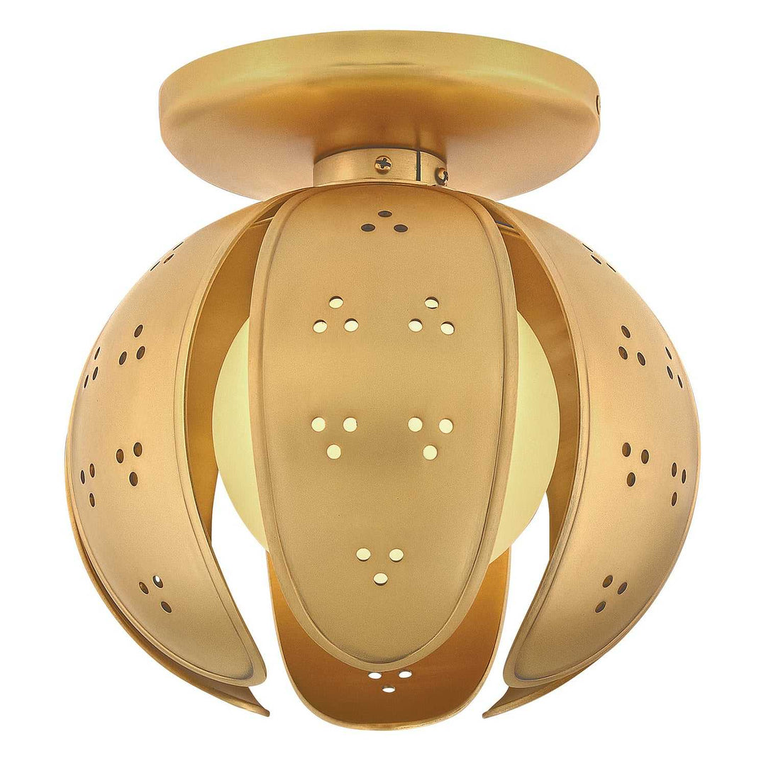 Anthos LED Semi Flush Mount in Unlacquered Brass Fredrick Ramond Canada