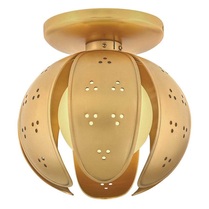 Anthos LED Semi Flush Mount in Unlacquered Brass Fredrick Ramond Canada