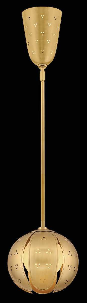 Anthos LED Pendant in Unlacquered Brass Fredrick Ramond Canada
