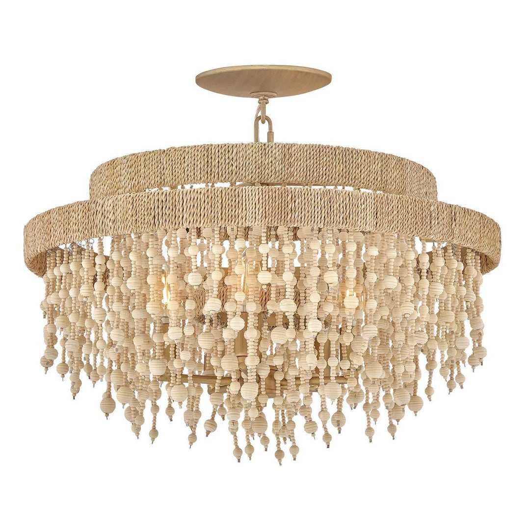 Freya LED Semi Flush Mount in Burnished Gold Fredrick Ramond Canada