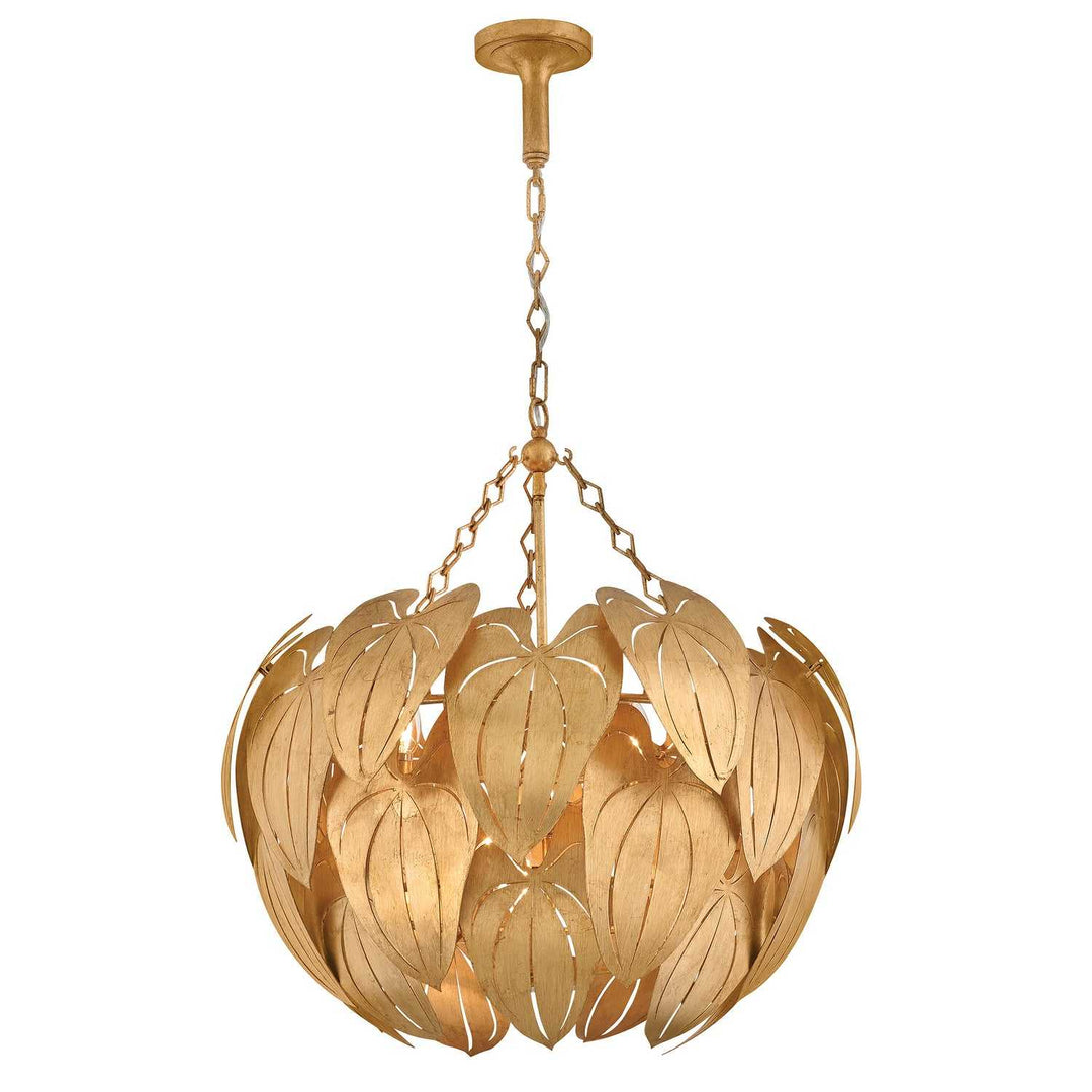 Camille LED Chandelier in Distressed Brass Fredrick Ramond Canada