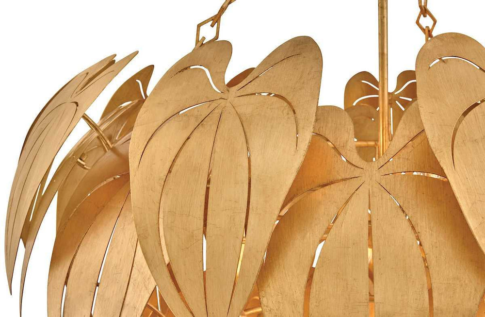 Camille LED Chandelier in Distressed Brass Fredrick Ramond Canada