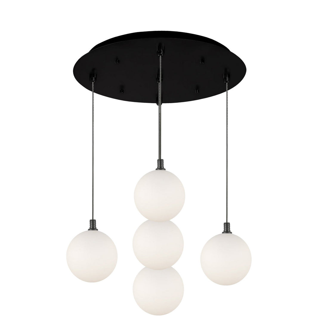 Kuzco Canada - MP3106BKOP-05 - LED Pendant - Bolla - Black/Opal Glass