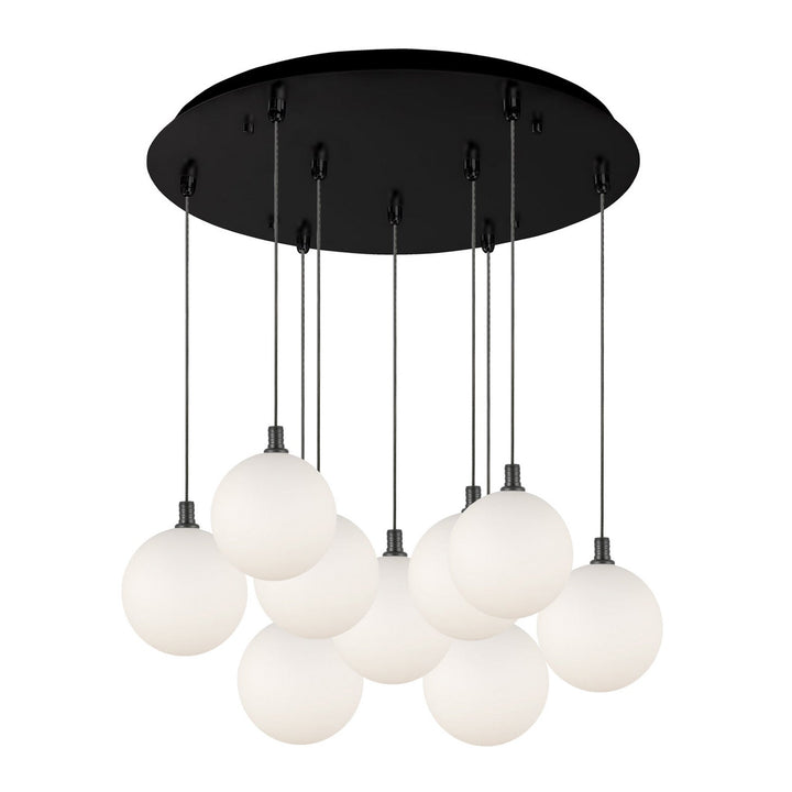 Kuzco Canada - MP3106BKOP-09 - LED Pendant - Bolla - Black/Opal Glass