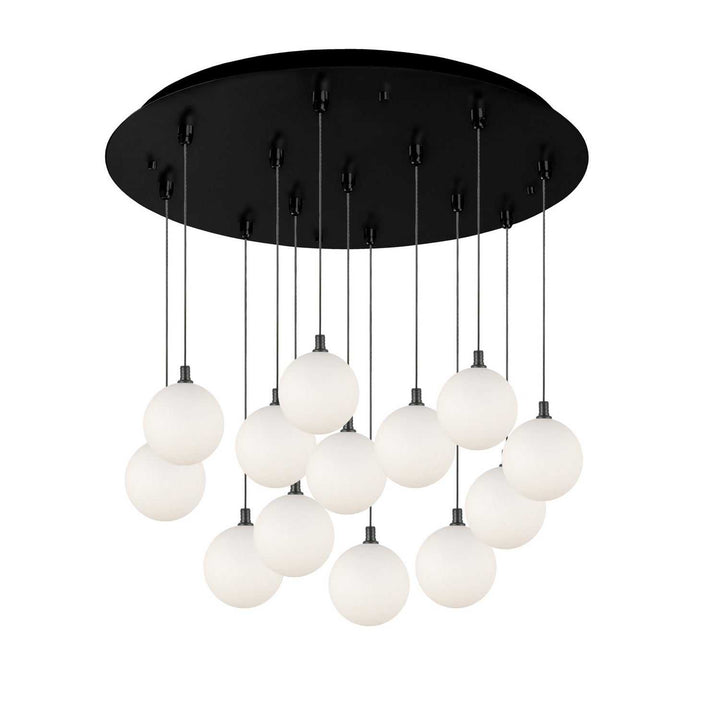 Kuzco Canada - MP3106BKOP-13 - LED Pendant - Bolla - Black/Opal Glass