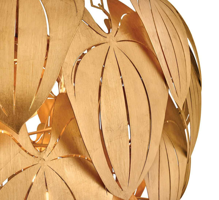 Camille LED Chandelier in Distressed Brass Fredrick Ramond Canada