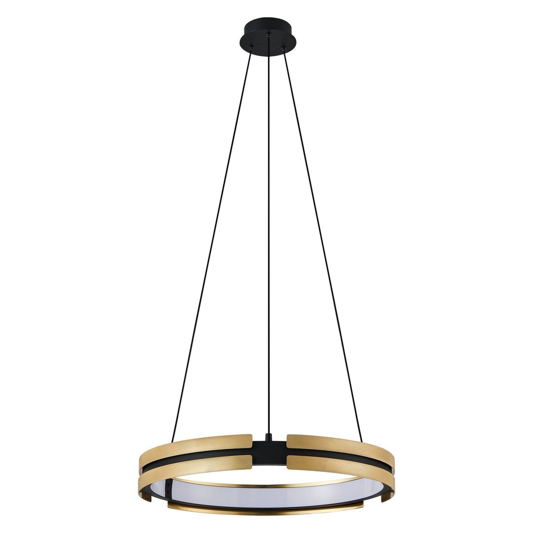 Grazia LED Pendant in Matte Black/Brushed Gold Thesis Canada