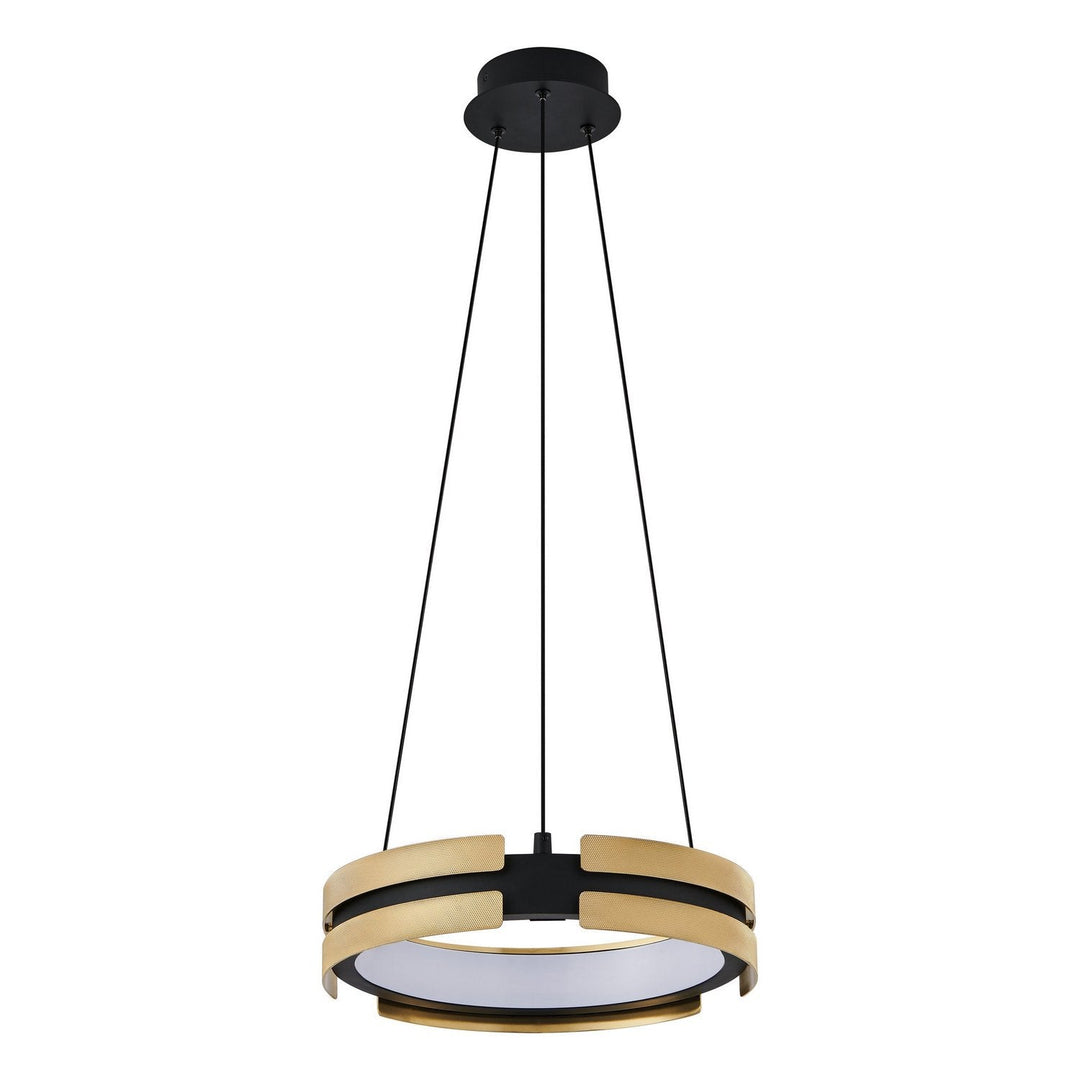 Grazia LED Pendant in Matte Black/Brushed Gold Thesis Canada