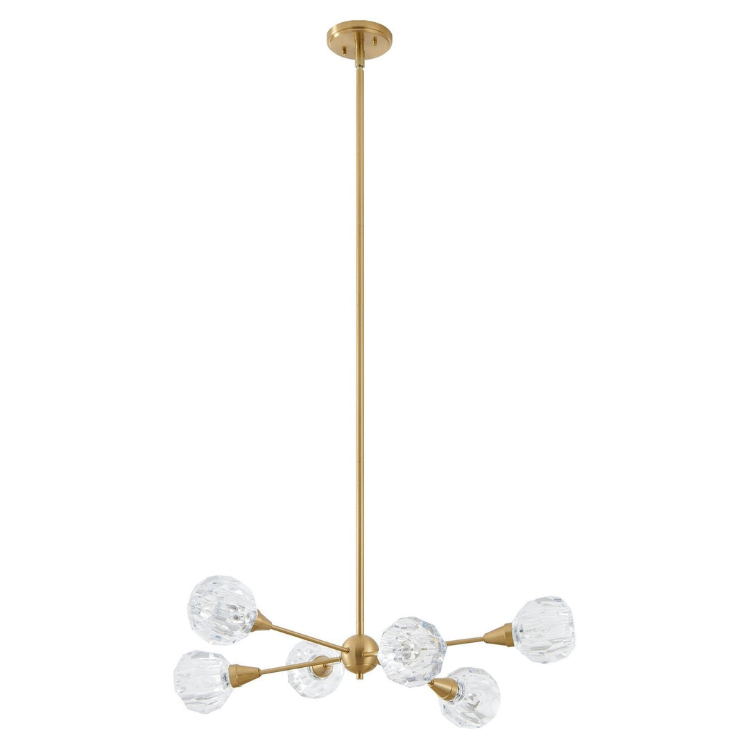 Helena Six Light Pendant in Brushed Gold Thesis Canada