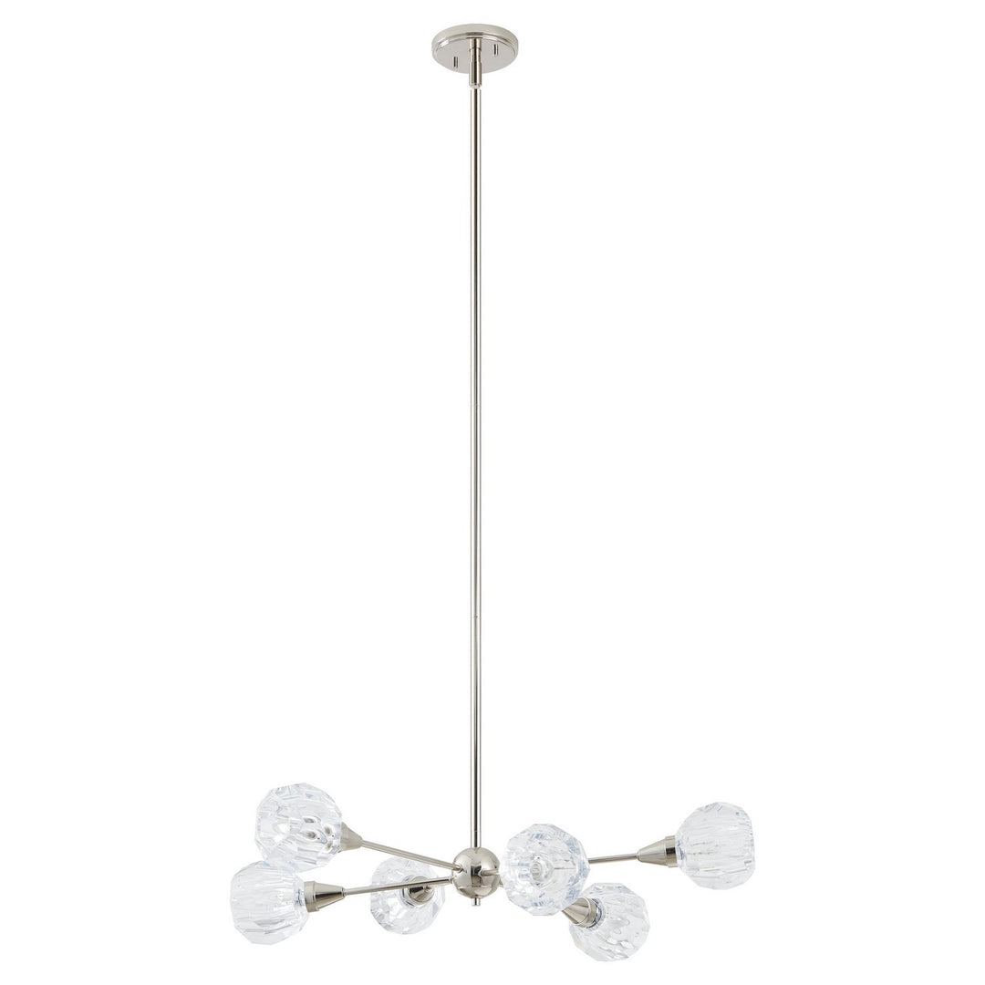 Helena Six Light Pendant in Polished Nickel Thesis Canada