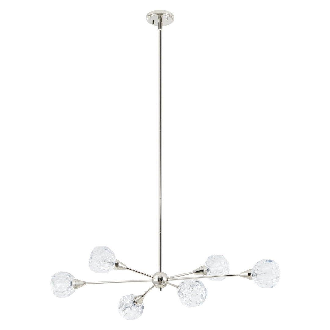Helena Six Light Pendant in Polished Nickel Thesis Canada