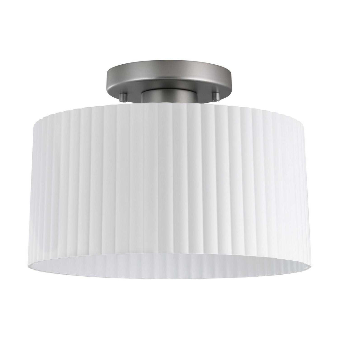 Leilani One Light Semi-Flush Mount in Brushed Nickel, Matte White Thesis Canada