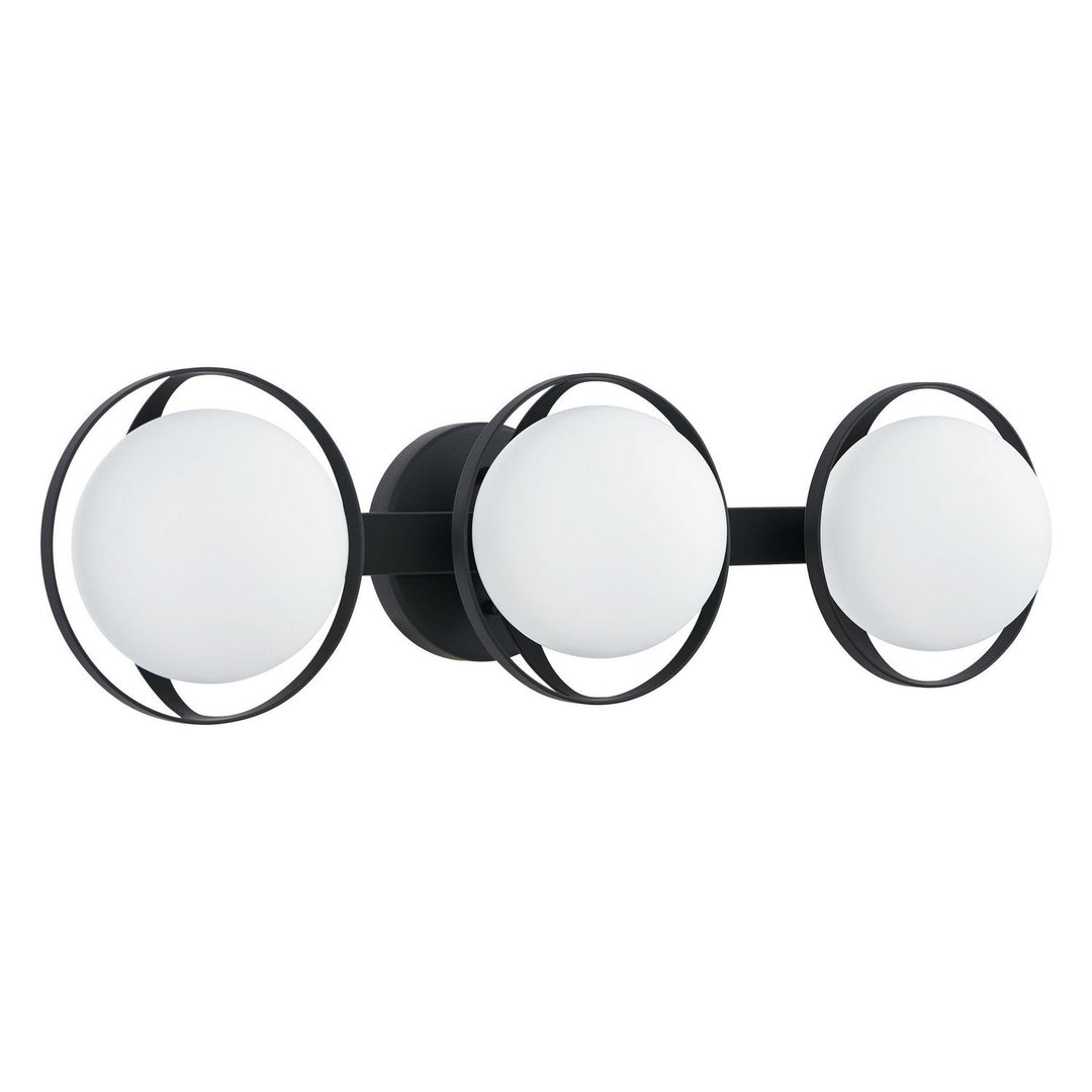 Parker Three Light Vanity in Matte Black Thesis Canada