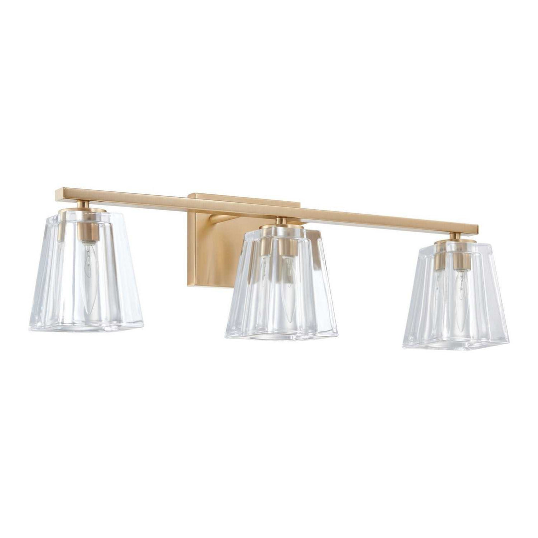 Valentin Three Light Vanity in Champagne Gold Thesis Canada