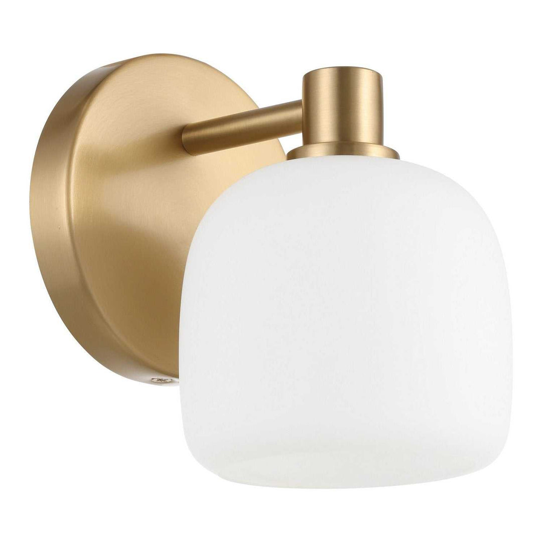 Valentina One Light Wall Sconce in Champagne Gold, Etched Opal Thesis Canada