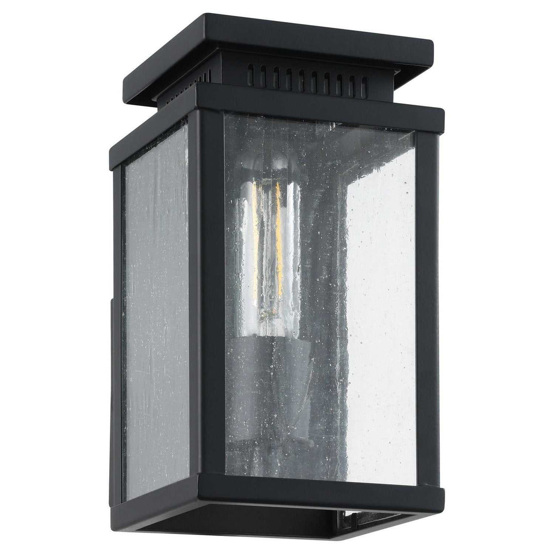 Overton One Light Exterior Wall Sconce in Matte Black Thesis Canada