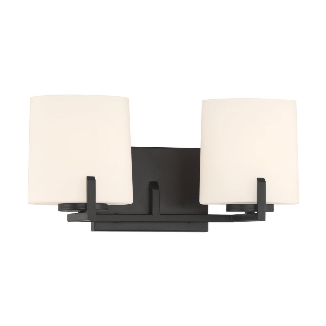 Mirelle Two Light Vanity in Dark Matte Black Minka-Lavery