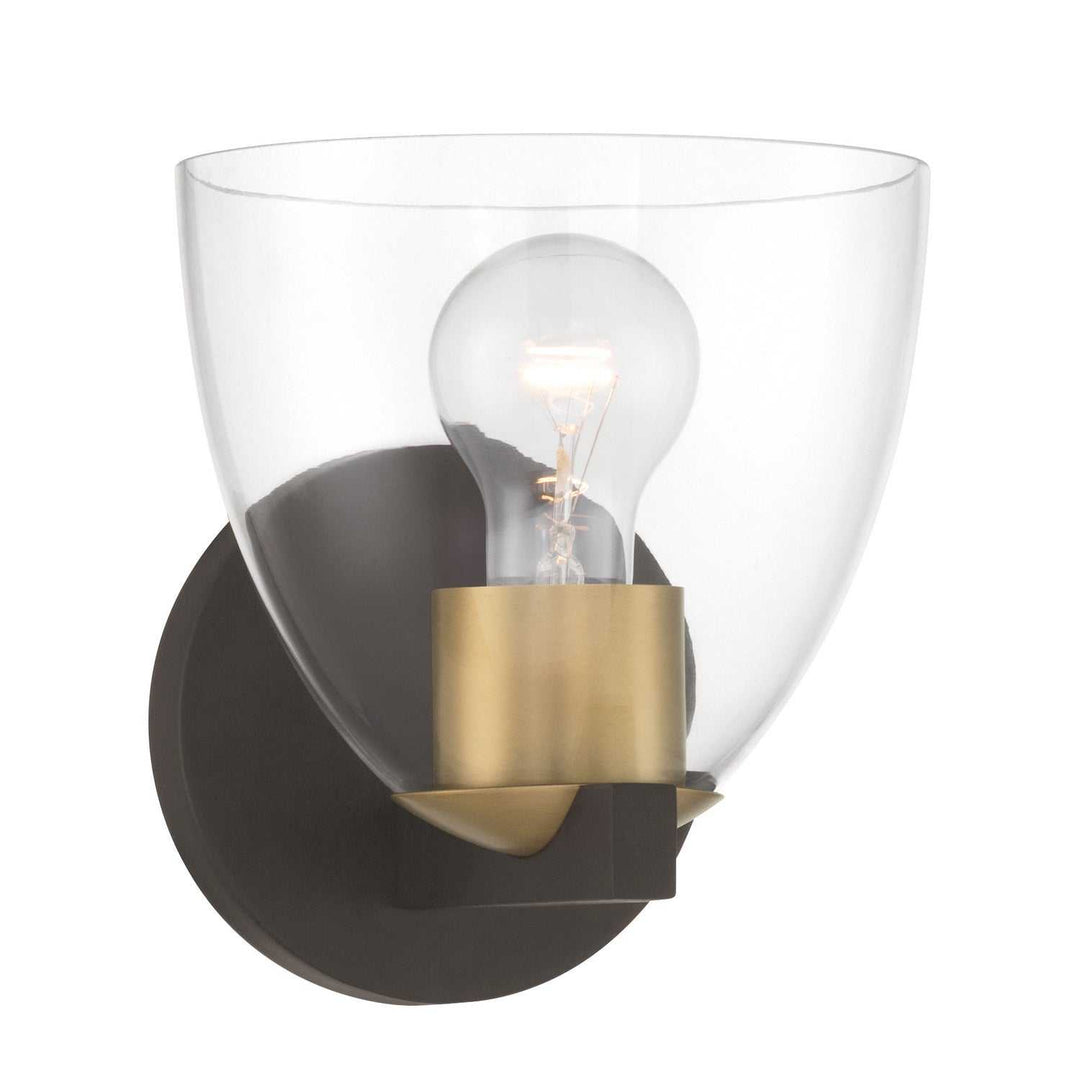 Noellea One Light Bath Sconce in Dark Bronze Minka-Lavery