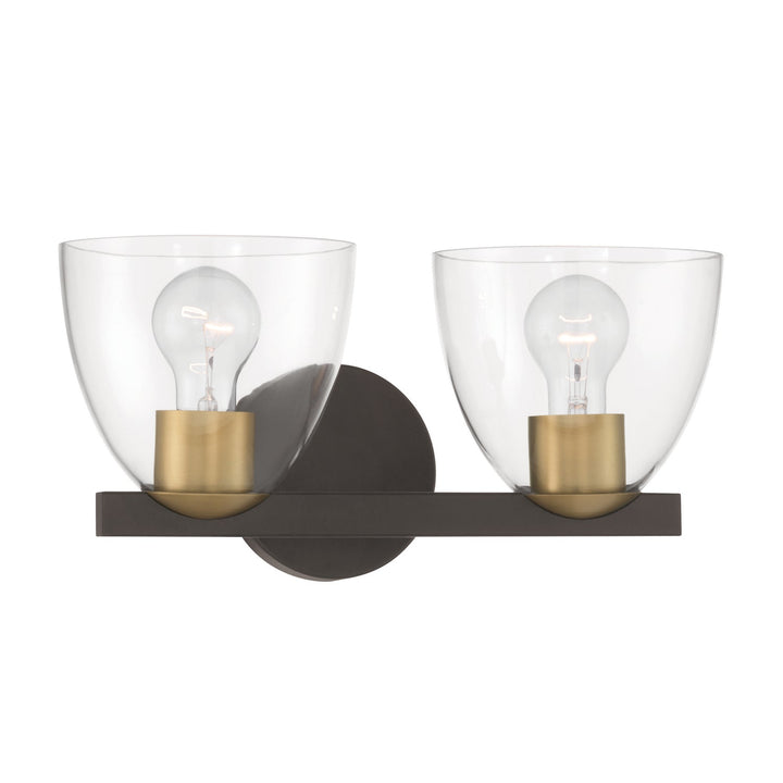 Noellea Two Light Vanity in Dark Bronze Minka-Lavery