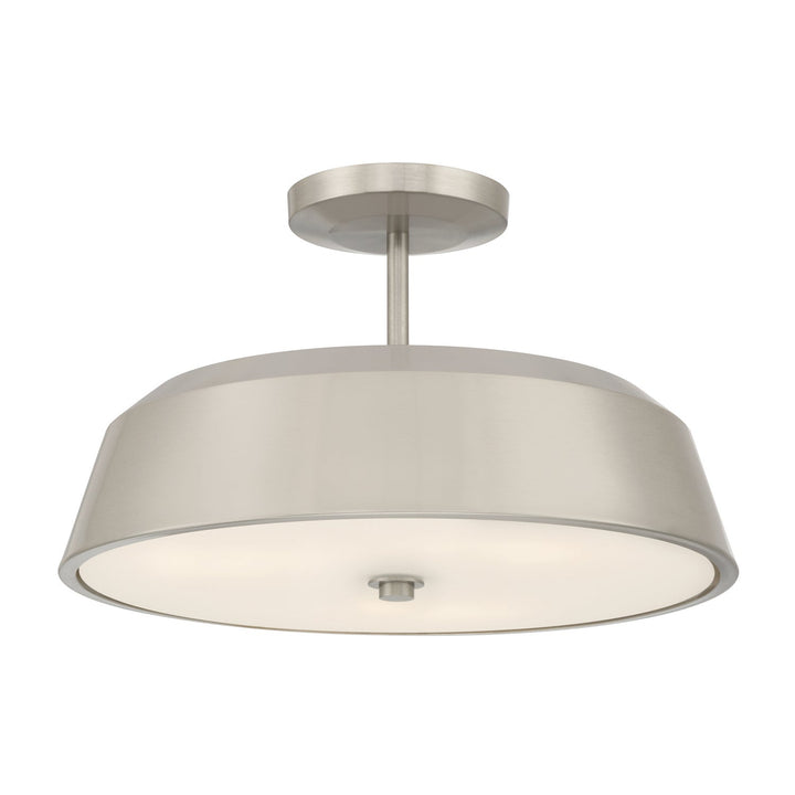 Trellwyn Three Light Semi-Flush Mount in Brushed Nickel Minka-Lavery