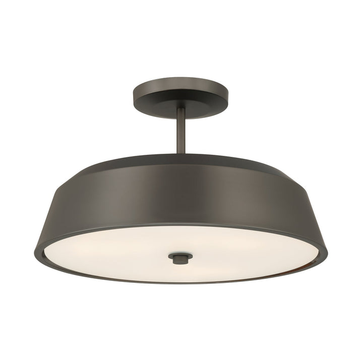 Trellwyn Three Light Semi-Flush Mount in Plated Dark Bronze Minka-Lavery