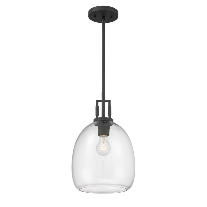 Orbis One Light Mini Pendant in Dark Matte Black Minka-Lavery