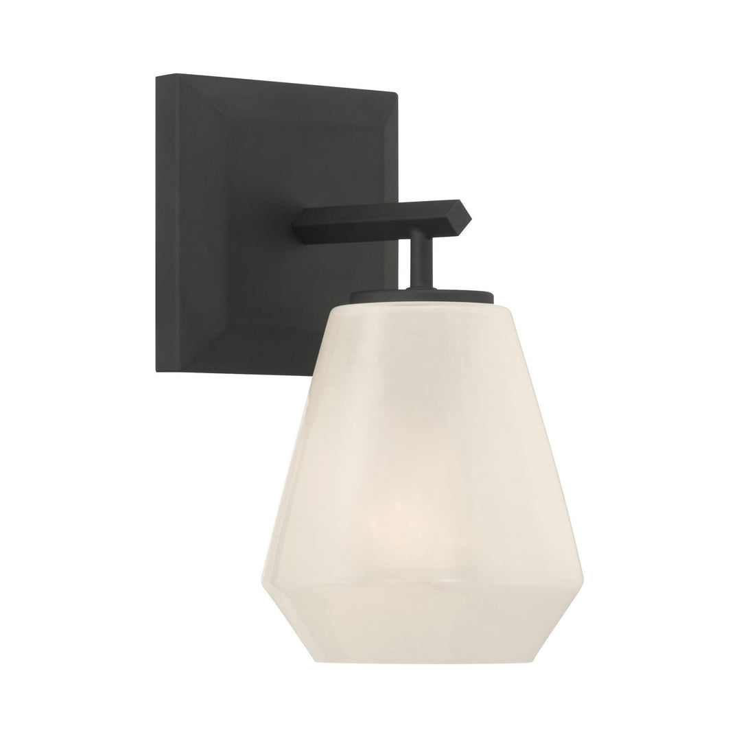 Siena One Light Bath Sconce in Dark Matte Black Minka-Lavery
