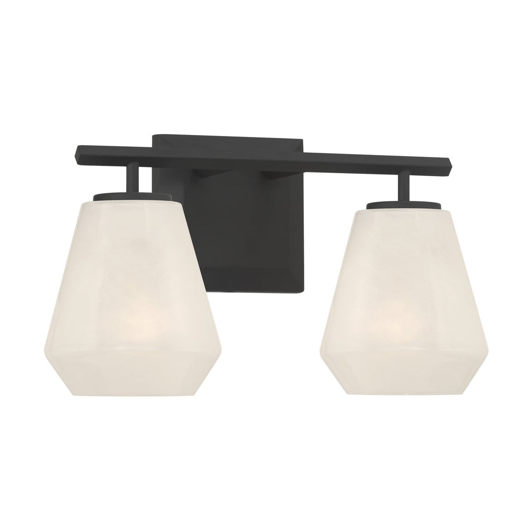 Siena Two Light Vanity in Dark Matte Black Minka-Lavery