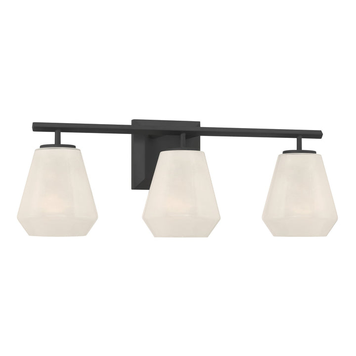 Siena Three Light Vanity in Dark Matte Black Minka-Lavery