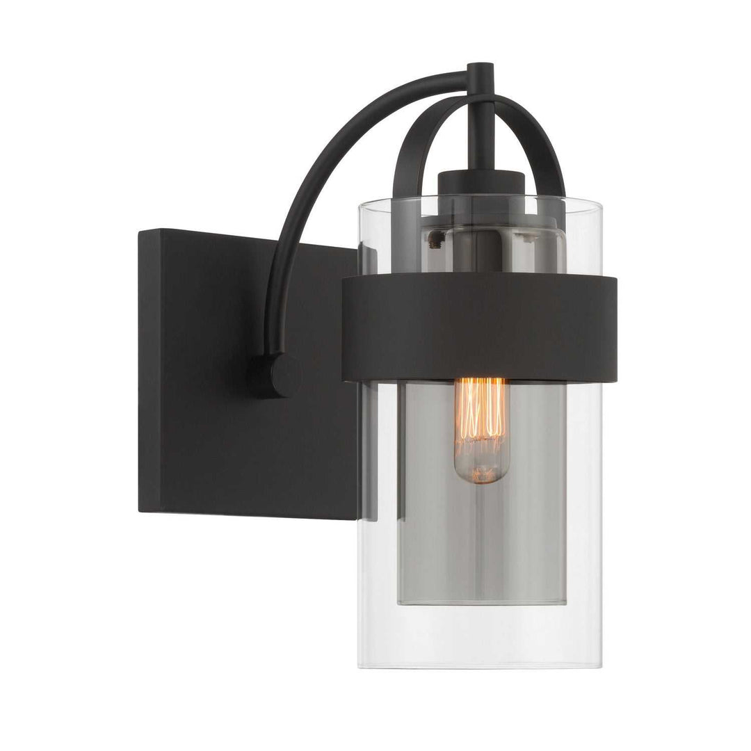Ravik One Light Bath Sconce in Dark Matte Black Minka-Lavery