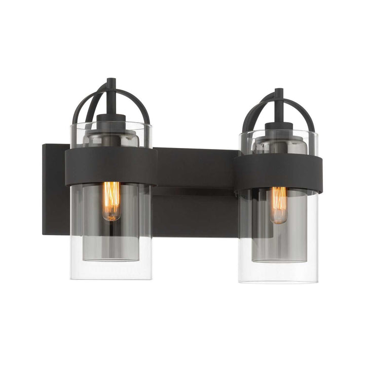 Ravik Two Light Vanity in Dark Matte Black Minka-Lavery