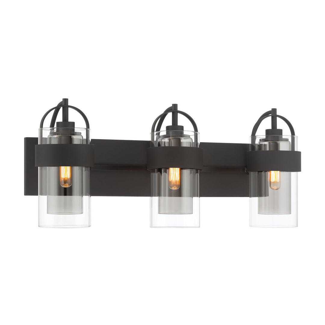 Ravik Three Light Vanity in Dark Matte Black Minka-Lavery