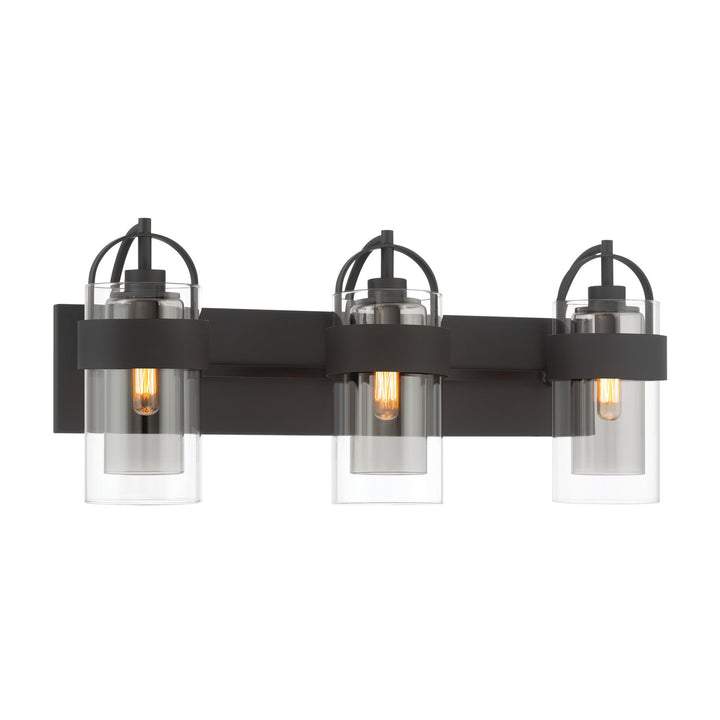 Ravik Three Light Vanity in Dark Matte Black Minka-Lavery
