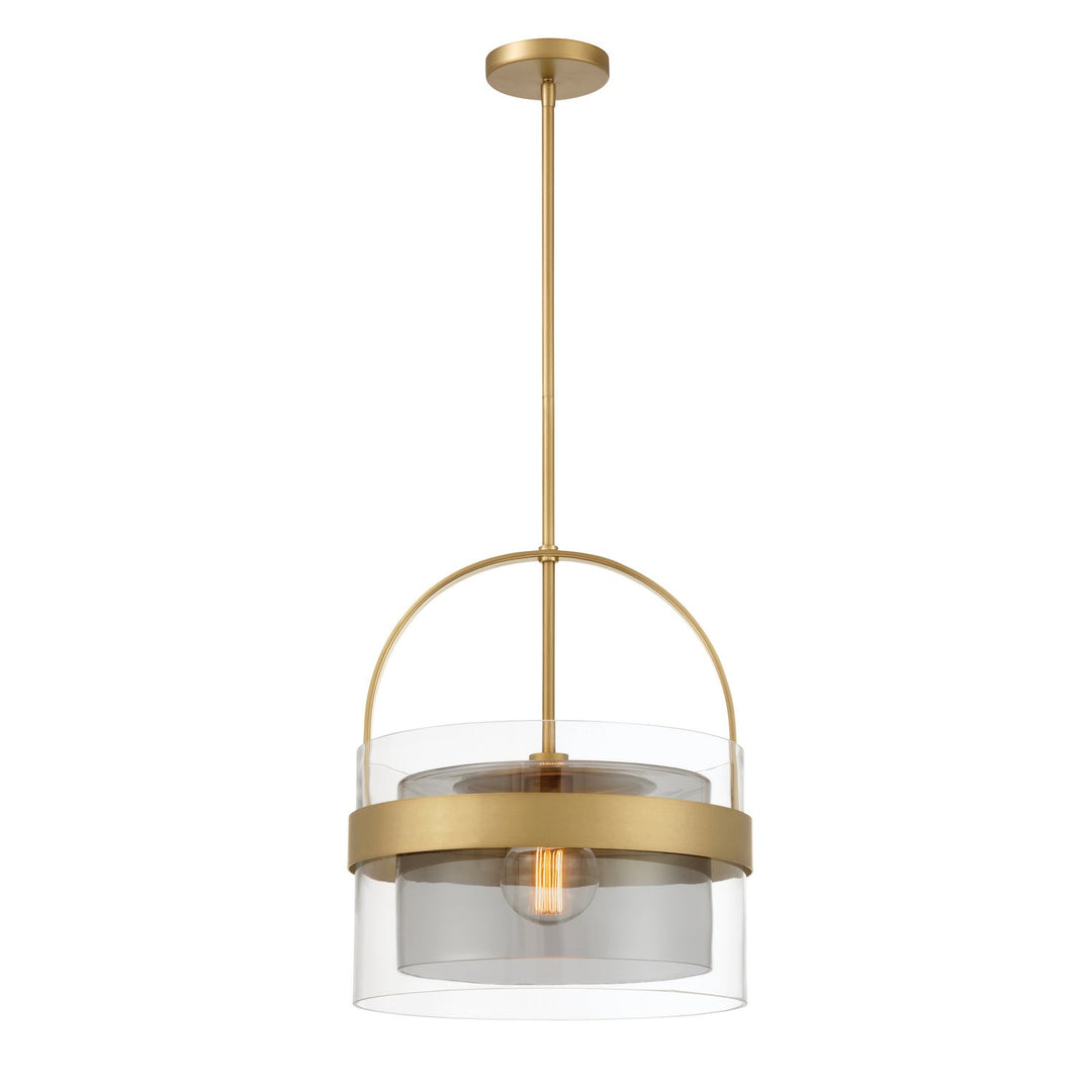 Ravik One Light Convertible Pendant/Semi-Flush Mount in Legacy Brass Minka-Lavery