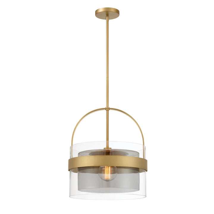 Ravik One Light Convertible Pendant/Semi-Flush Mount in Legacy Brass Minka-Lavery