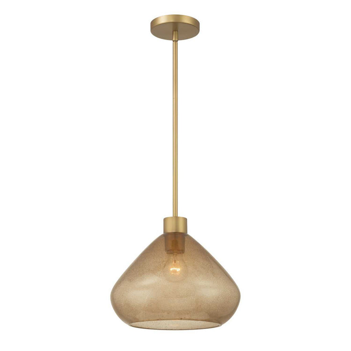 Elaris One Light Pendant in Legacy Brass Minka-Lavery
