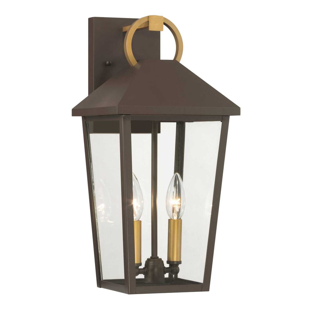 Bayra Two Light Outdoor Wall Lantern in Painted Legacy Brass Minka-Lavery