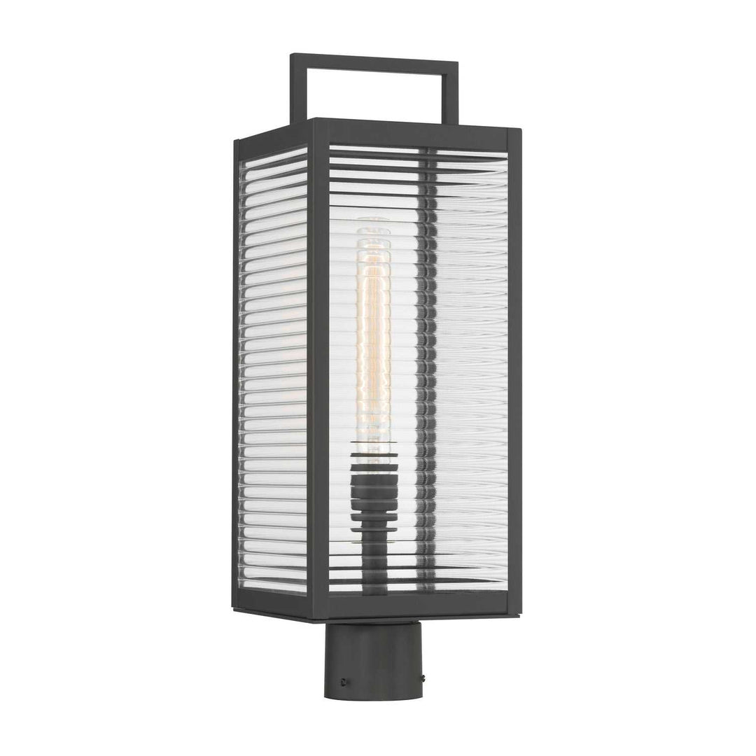 Edgewood One Light Outdoor Post Mount in Dark Matte Black Minka-Lavery